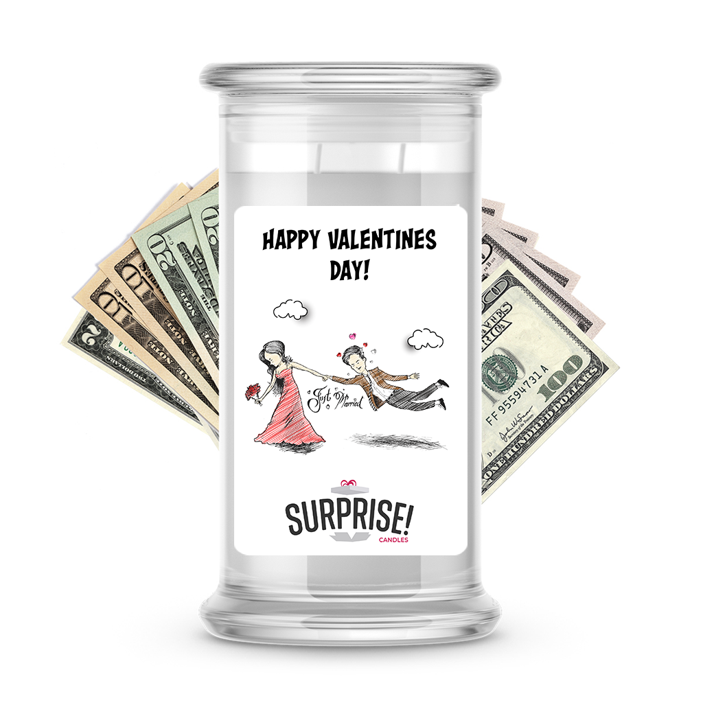 Happy Valentine's Day | Valentine's Day Surprise Cash Candles