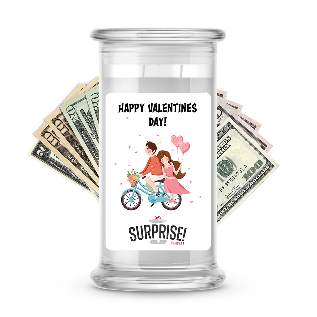 Happy Valentine's Day | Valentine's Day Surprise Cash Candles