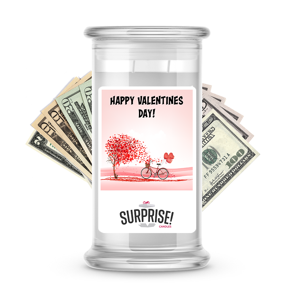 Happy Valentine's Day | Valentine's Day Surprise Cash Candles